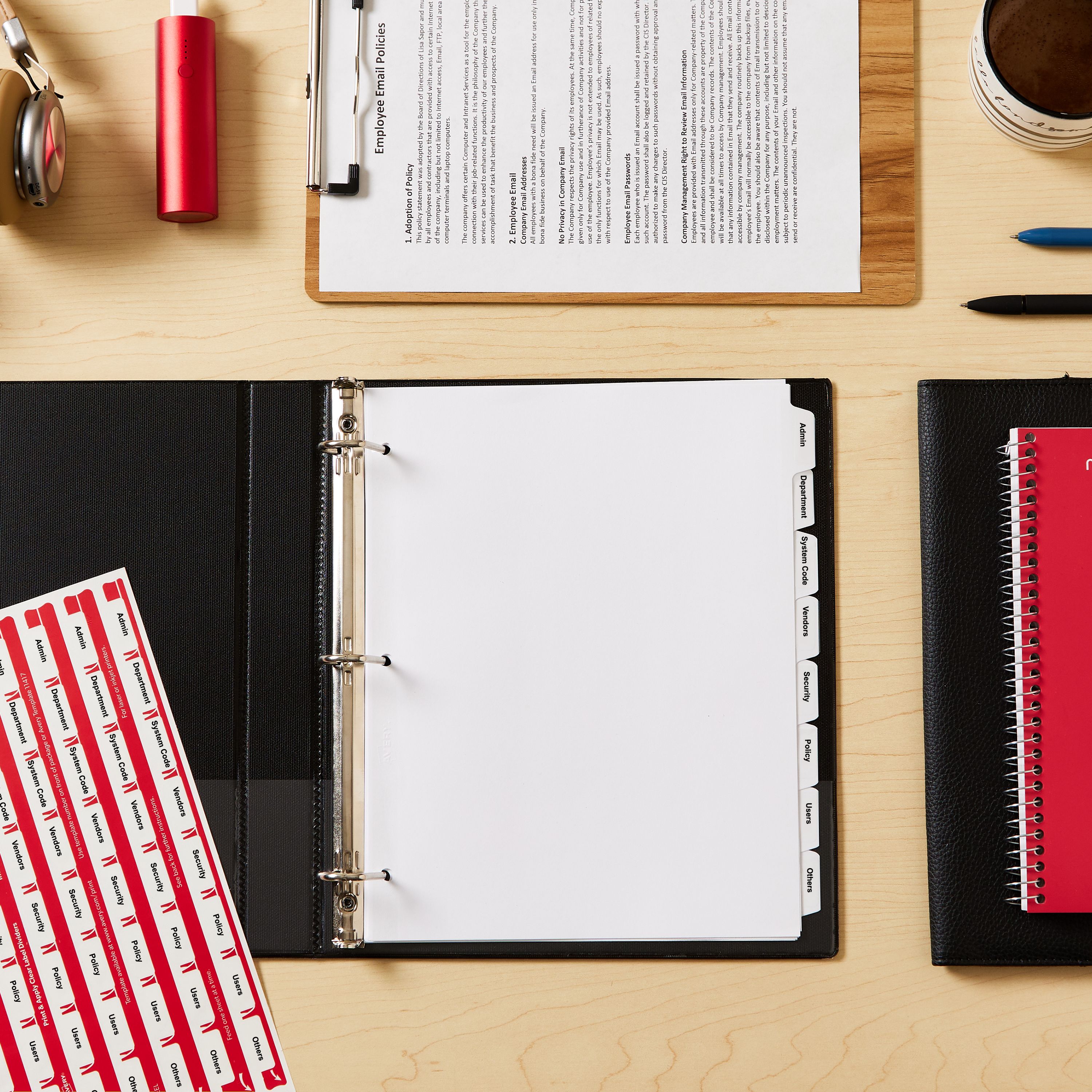 ビリーページ Avery Print & Apply Dividers 8 Tabs, 5 Sets (11437) | Avery